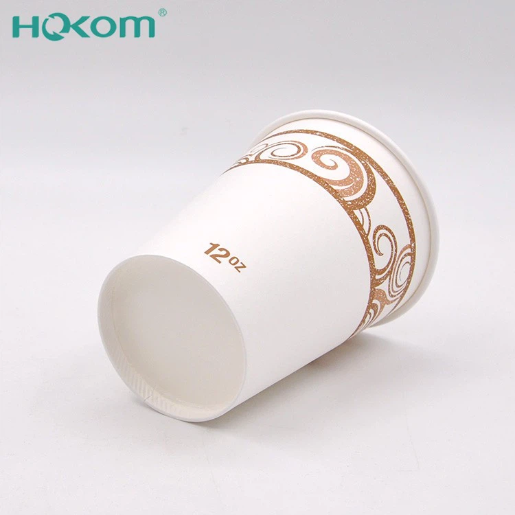 Wholesale Factory 12Oz 16Oz 24Oz Customized Cold Hot Beverage Paper Cup Printed Paper Single Wall Disposable Coffee Cups